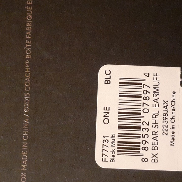 COACH SHEARLING BEAR EARMUFFS FITS KIDS OR ADULTS - Picture 5 of 5